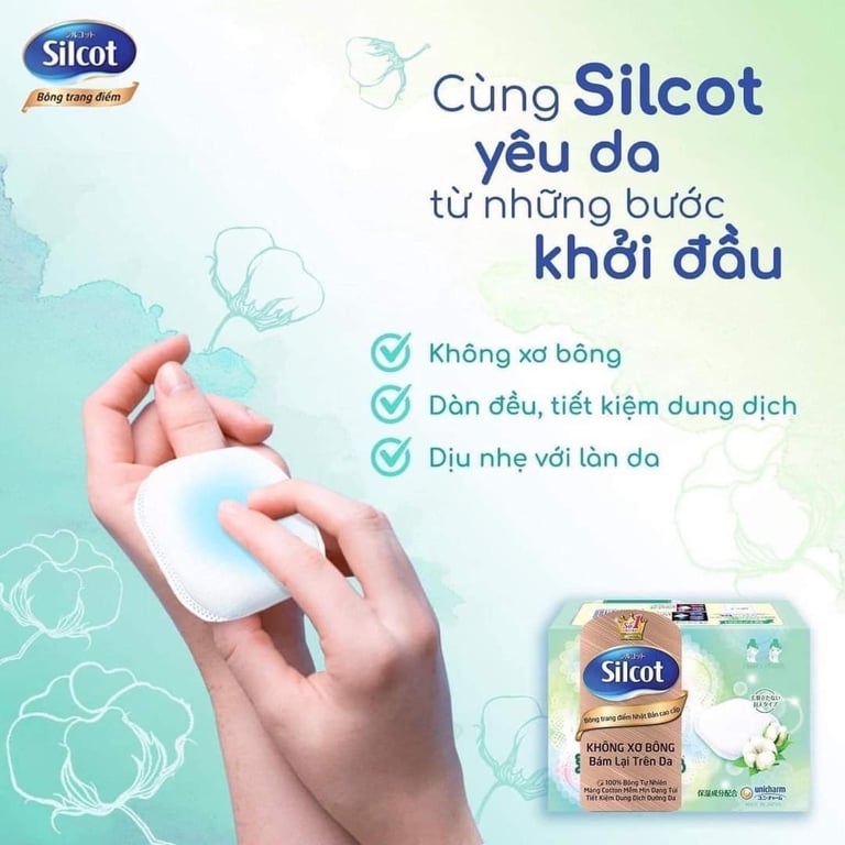 Bông tẩy trang Silcot số 1️⃣ Nhật Bản