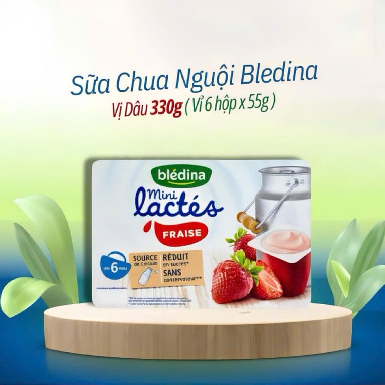 Sữa Chua Nguội Bledina Lactes Pháp cho Bé từ 6 Tháng(6h/1vỉ)