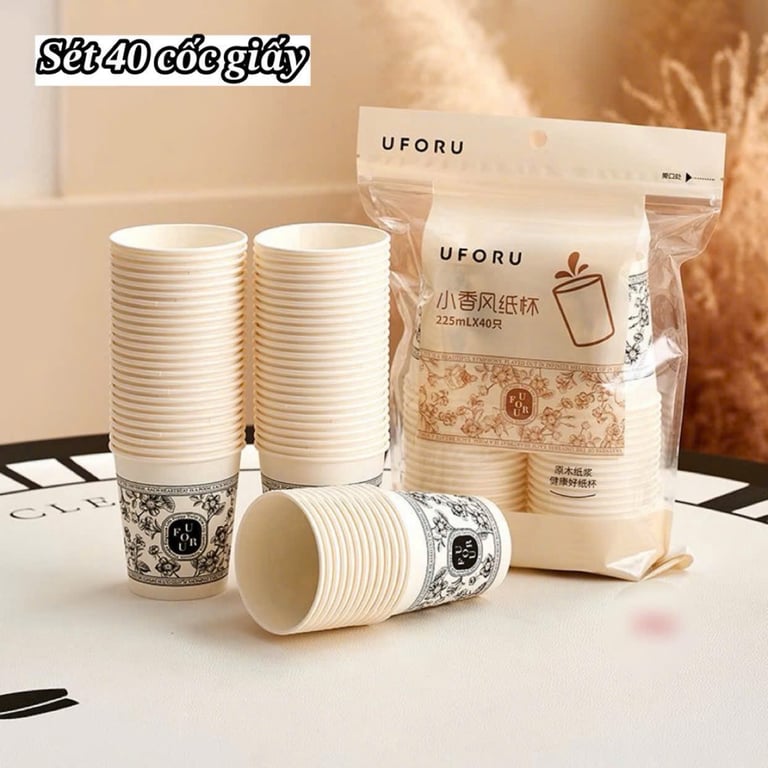 SET 40 CỐC GIẤY CHỊU NHIỆT UFORU