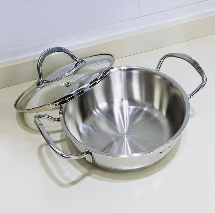 Nồi 2 quai Chockmen 18cm vung kính CKM102