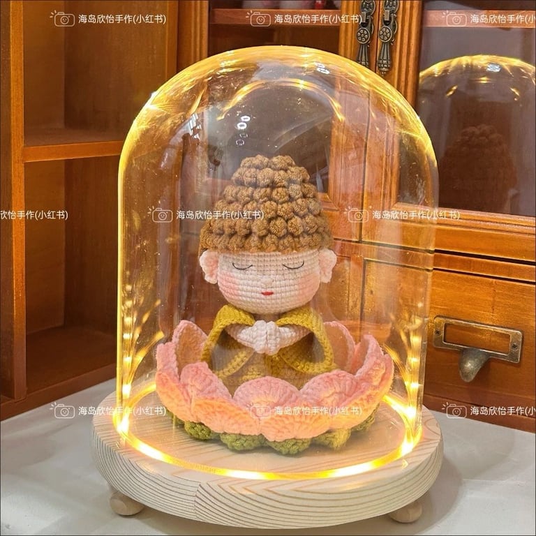 Khung kính tròn có đèn led size 12*22cm