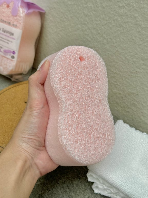 XỐP TẮM TẠO BỌT 2 LỚP CAO CẤP