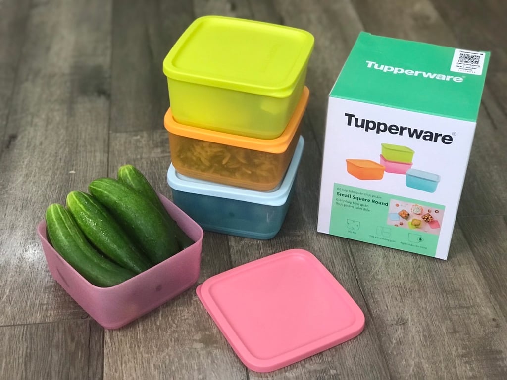 Bộ 4 hộp bảo quản thực phẩm small square round