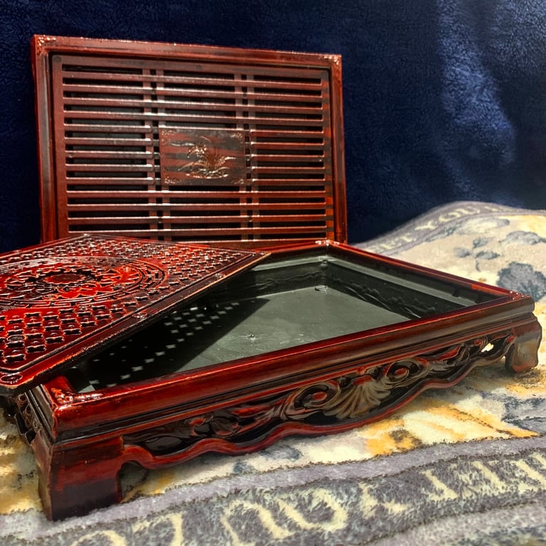 Khay nhựa đúc giả Gỗ Uống Trà mẫu truyền thống