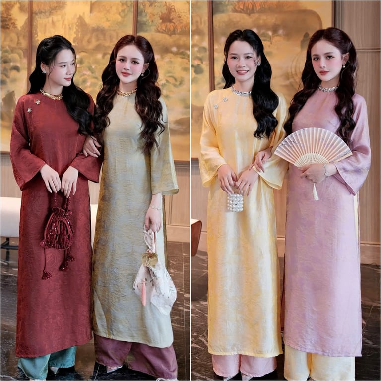 AD tằm óng cổ tròn vàng M