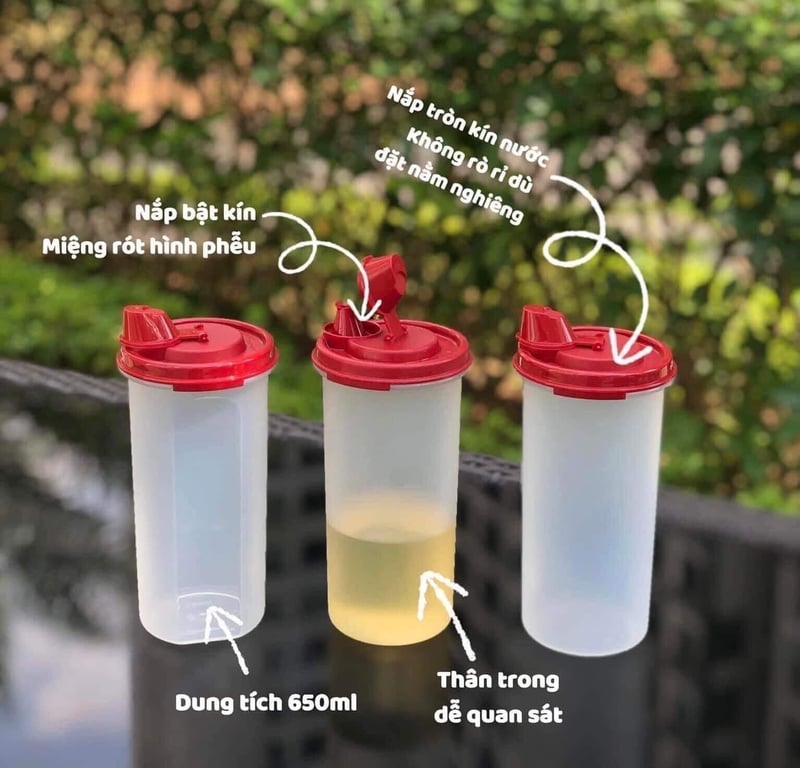 Combo 2 Bình  tupperware Stor_N_Pour_650ml