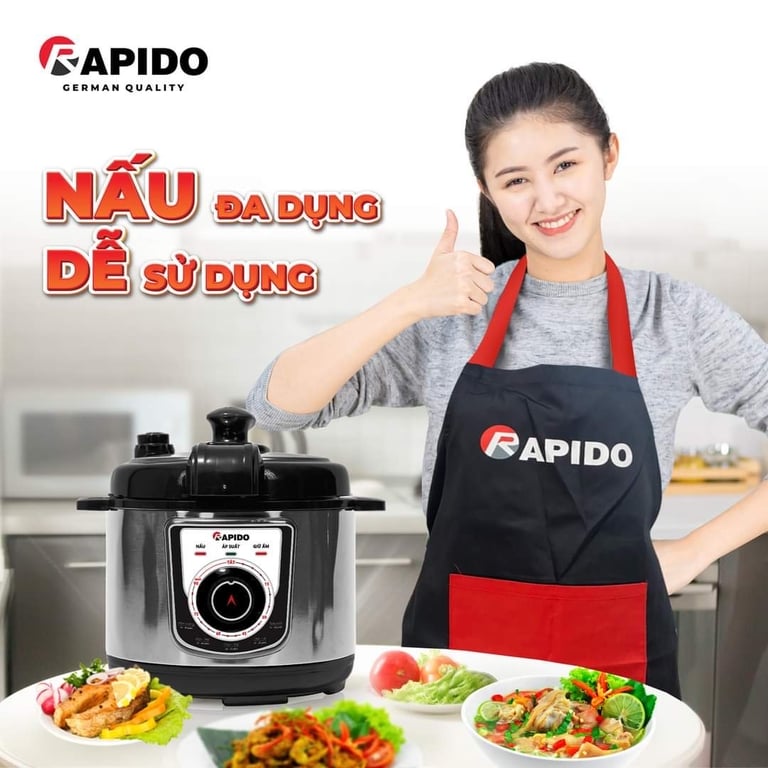 Nồi áp suất đa năng Rapido RPC1000-M  5 Lít