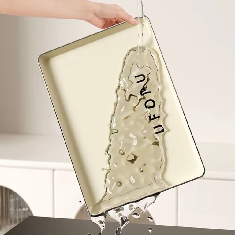 KHAY ĐỰNG ĐỒ ĂN TRÀ BÁNH UFORU MÀU TRẮNG SỮA SANG TRỌNG