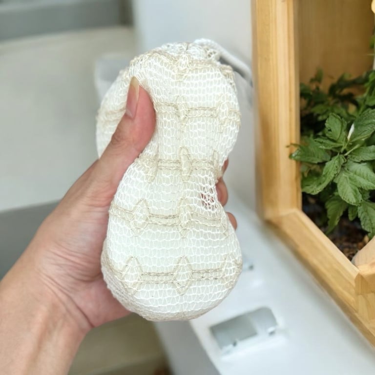 BÔNG TẮM TẠO BỌT SỢI COTTON VÀ LỤA TƠ TẰM SEIWA PRO