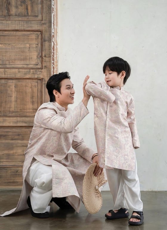 ADN Oao gấm loang - hồng M/L/XL/XXL/XXXL