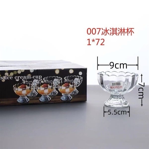 SET 6 LY KEM THUỶ TINH 120ml