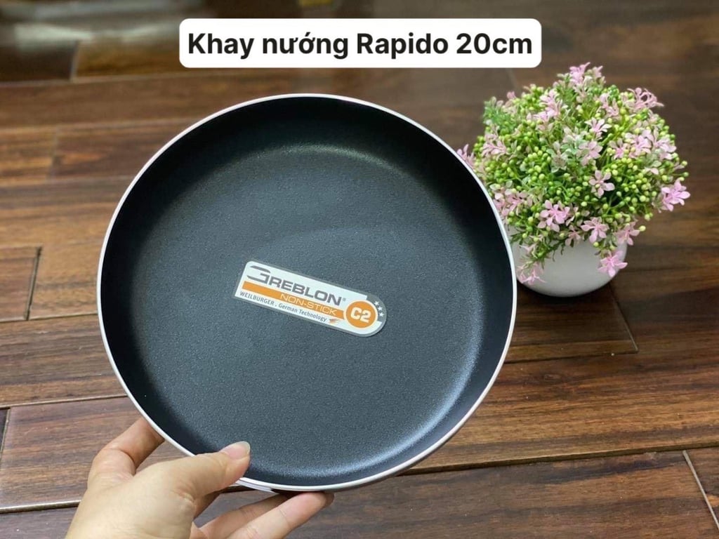 Khay nướng chống dính dành cho nồi chiên không dầu Rapido sz 22cm