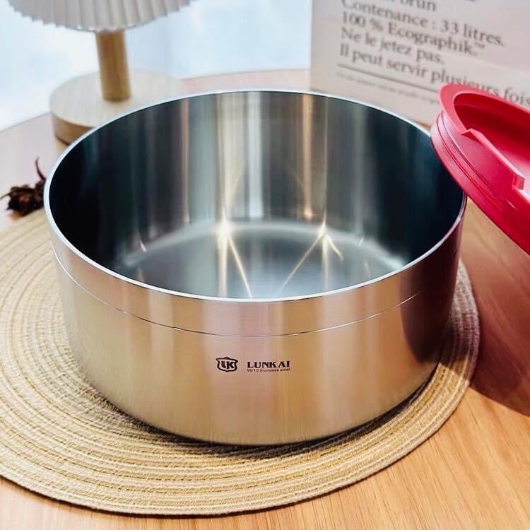 Tô inox có nắp Lunkai 16cm LK16