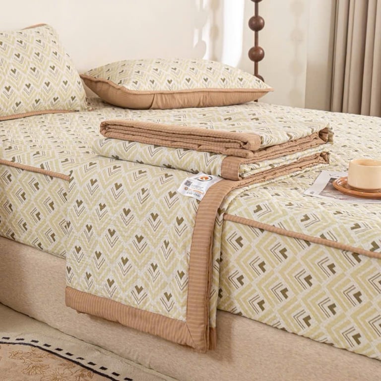 Bộ chăn ga trần full 5 món hoa nhí