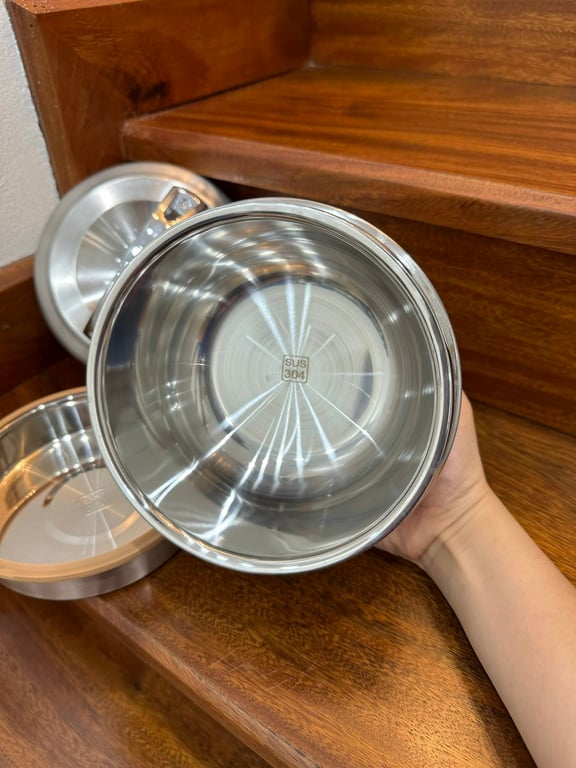 Cặp lồng đựng cơm inox 2 ngăn hàng đức