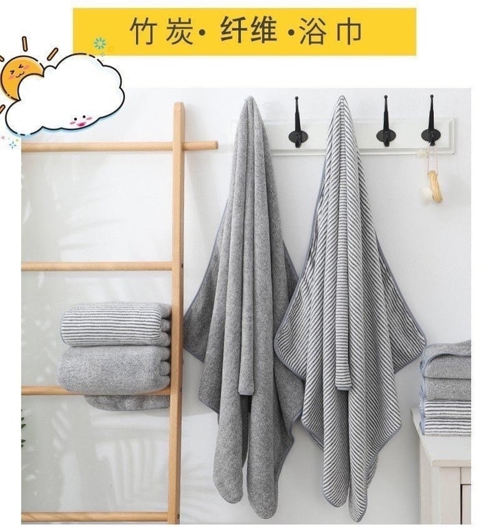 SET 2 KHĂN TẮM GỘI CAO CẤP HÃNG NỘI ĐỊA MC04