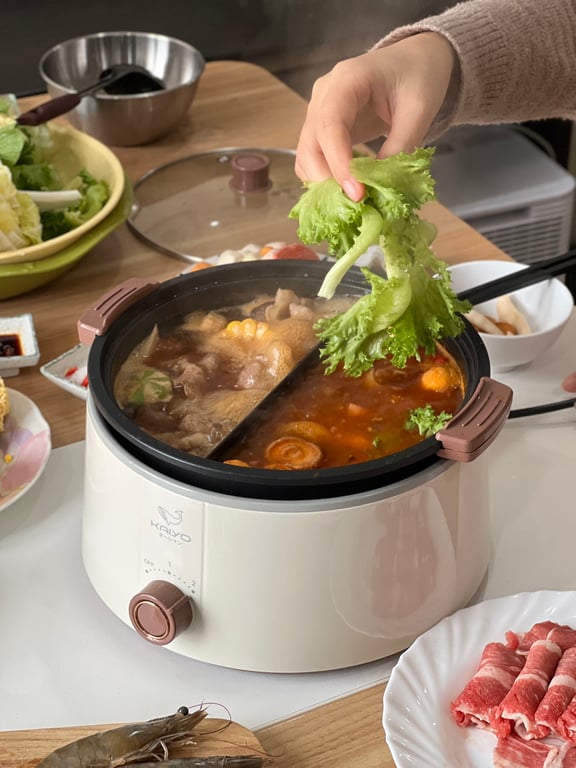 Nồi lẩu điện 2 ngăn Kaiyo