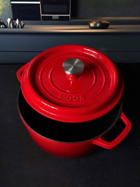 NỒI GANG MOOS ĐỨC 24CM – NÚM VÀNG LIMITED