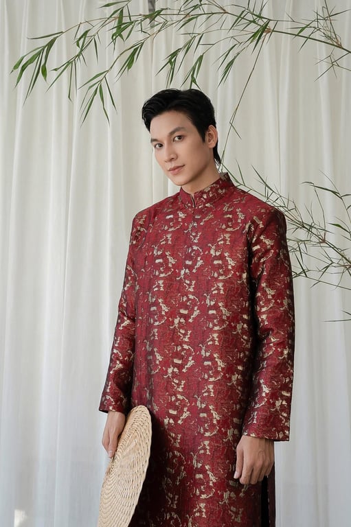 ADN Oao gấm loang - đỏ M/L/XL/XXL/XXXL