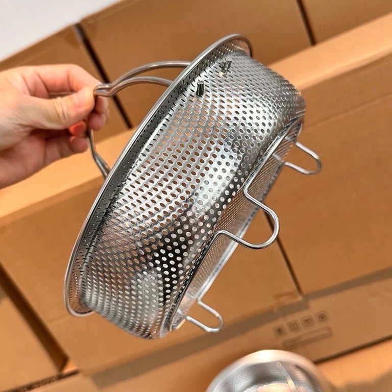 RỔ HẤP INOX 304 CÓ QUAI size 22-24