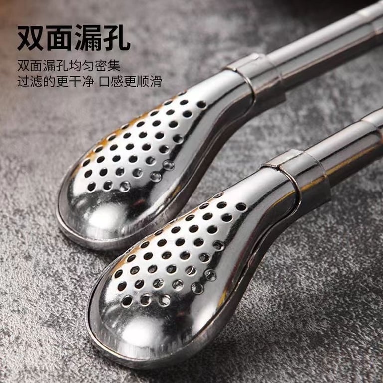 Set 5 ỐNG HÚT KÈM THÌA INOX 304