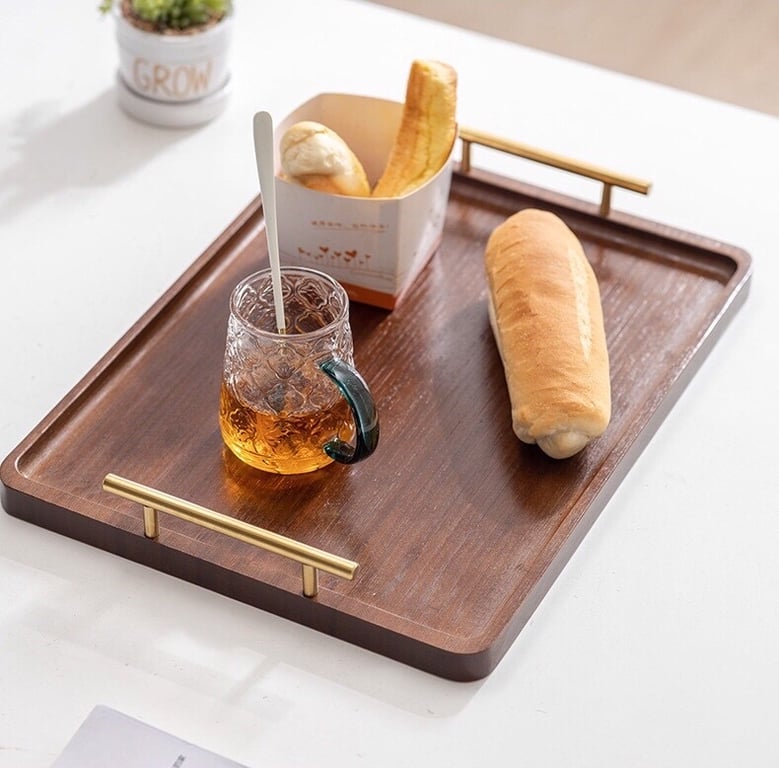 KHAY TRÀ VUÔNG CÓ TAY CẦM PHONG CÁCH NHẬT