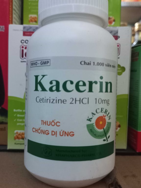 Kacerin Cetirizin 10mg khánh hòa c/1000 viên