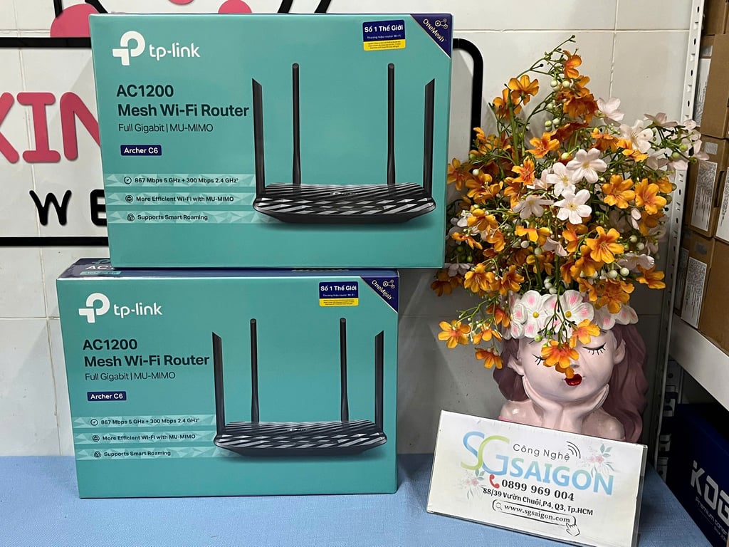 Bộ Định Tuyến TP-Link Archer C6 V2.20 AC1200 Wireless MU-MIMO Gigabit Router