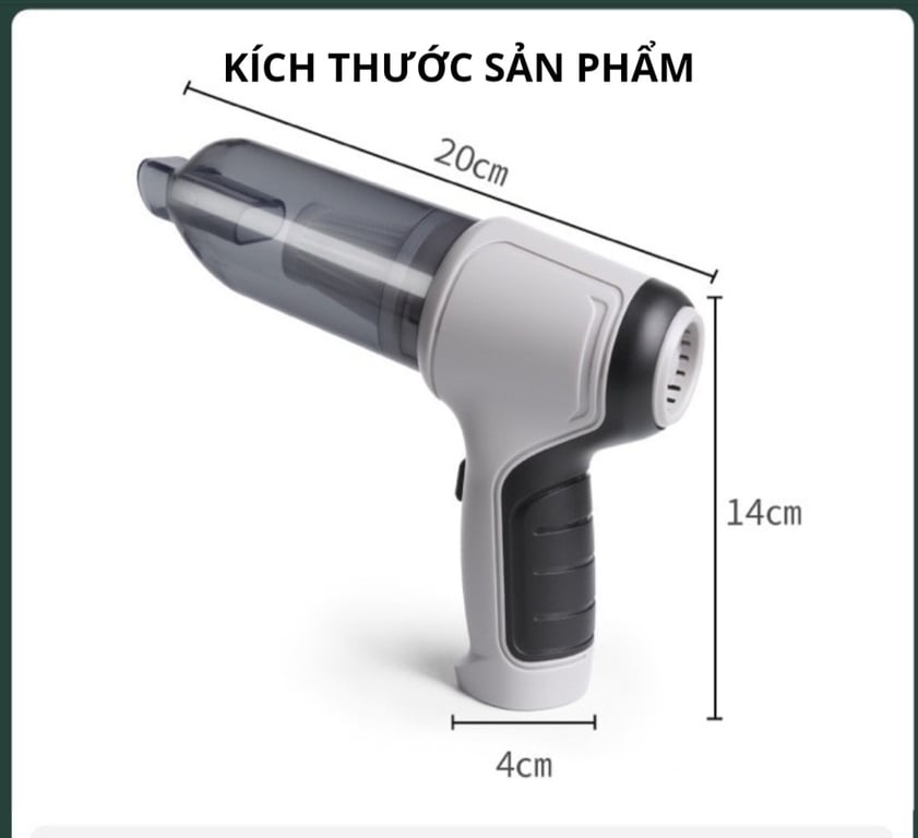 Máy hút bụi cầm tay mini 3IN1 (HÚT, THỔI, BƠM) 120W