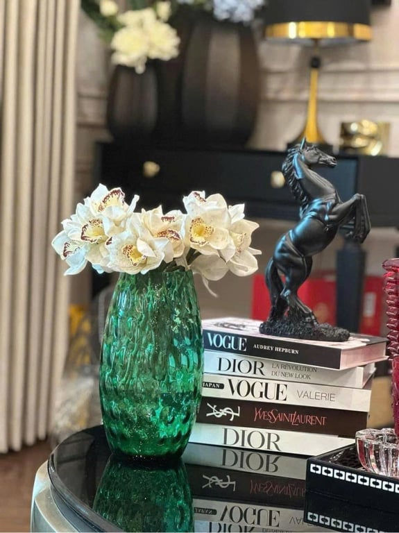 Lọ hoa pha lê hãng Hãng Egermann Tiệp lấp lánh sz 26-32cm