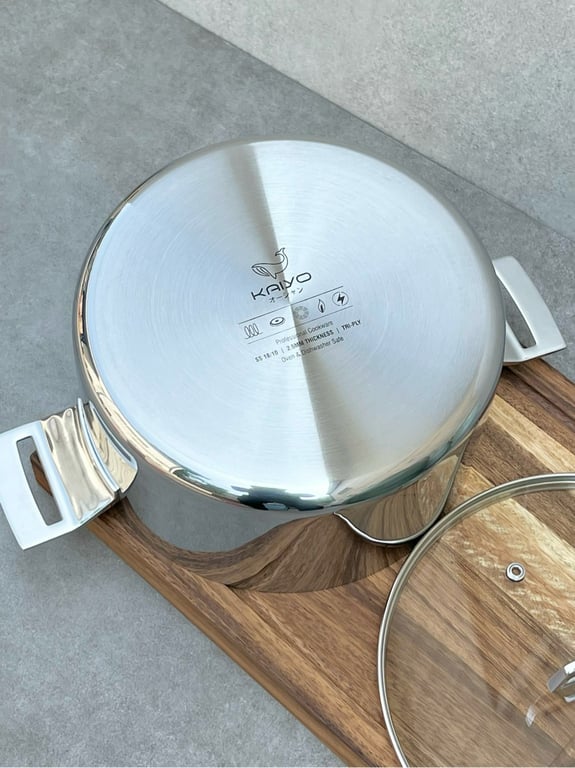 Nồi đúc inox 3 lớp đáy liền Try-Ply Kaiyo Size 18cm - 20cm - 22cm