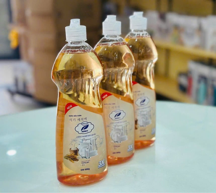 Nước Rửa Chén Honey 850g - 2.1Kg Tinh chất Gạo - Công Nghệ Hàn Quốc