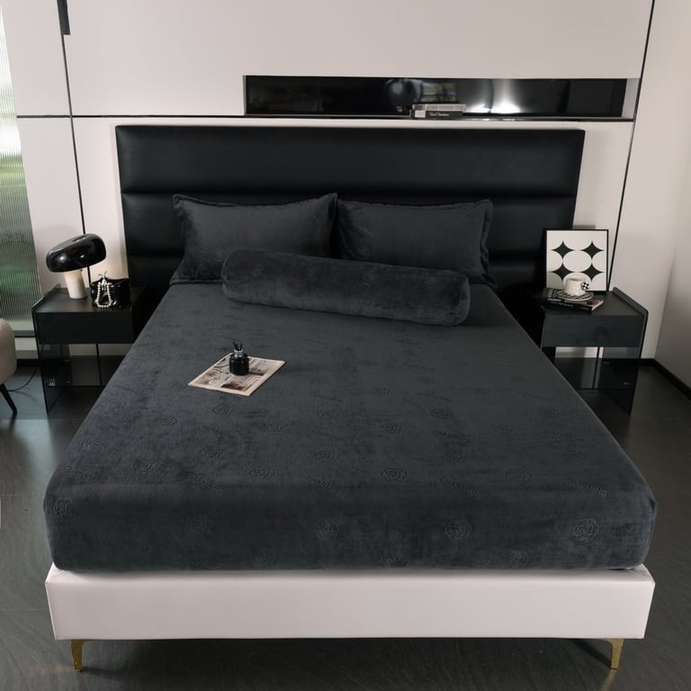 Set ga gối 4 món nỉ nhung CHT09