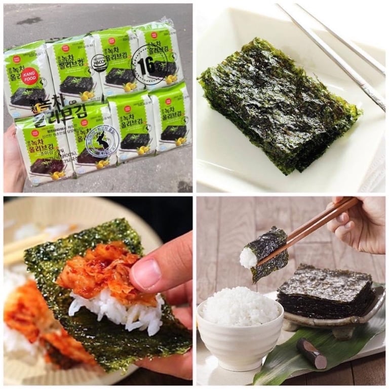 Rong biển ăn liền Hàn Quốc vị dầu ô liu 16 gói