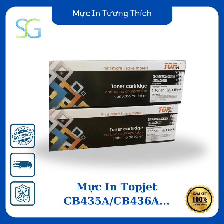 Hộp Mực Topjet Tương Thích - dùng cho máy in Hp laser Jet P1004/1005/1006/1505/1522/1505/1506/canon 6000/3010