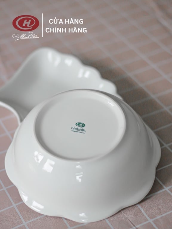 BỘ BÁT ĐĨA HOA MẶT TRỜI - gốm sứ Minh Châu loại 1