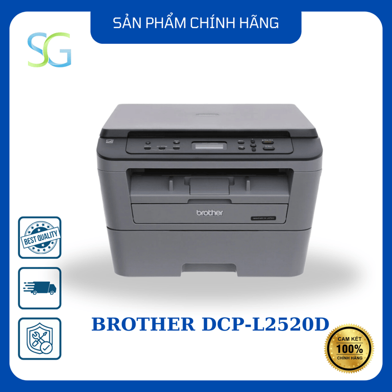 Máy In Laser Trăng Đen Đa Năng Brother DCP-L2520D