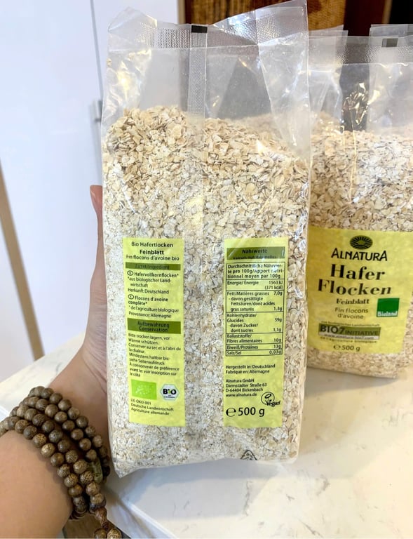 set 3 gói Yến Mạch Đức Cán Dẹp Hafer Flocken 500g