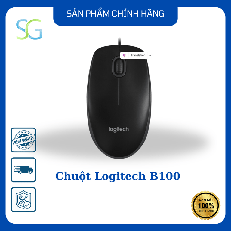 Chuột Máy Tính Logitech B100 (Đen)