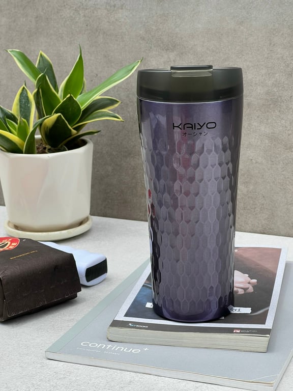 Cốc giữ nhiệt vân kim cương kaiyo 470ml
