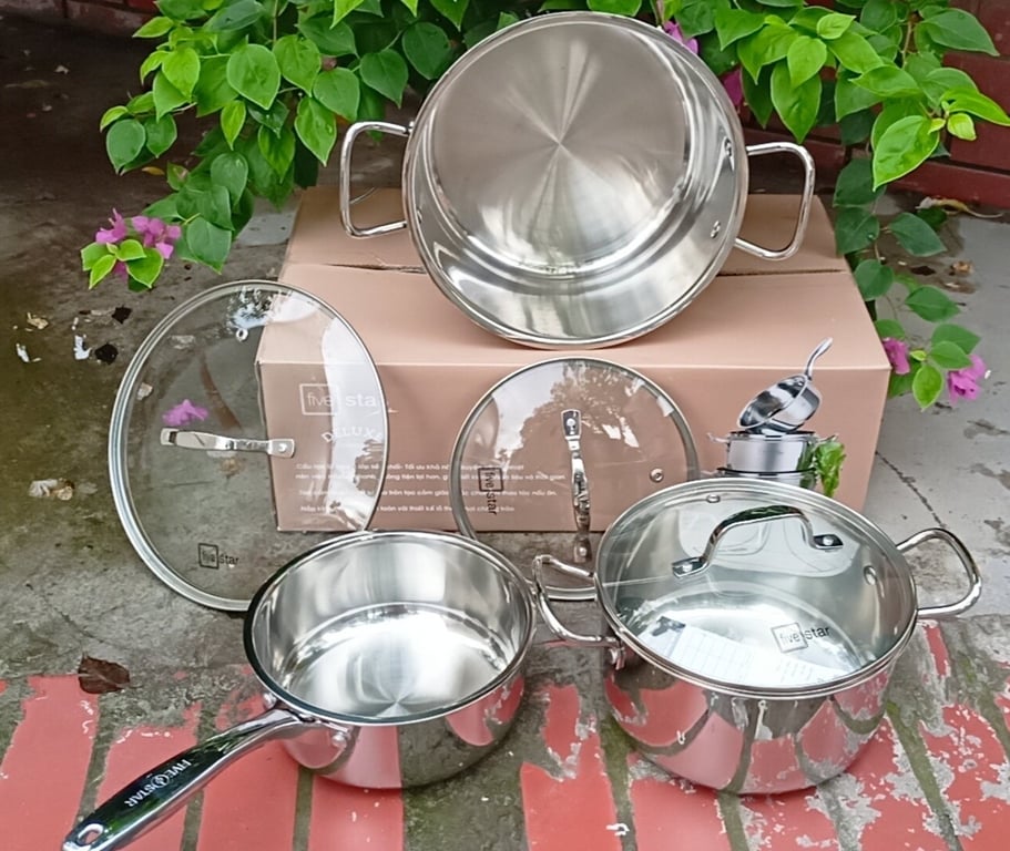 BỘ 2 NỒI 1 QUÁNH FIVESTAR INOX 304 CAO CẤP