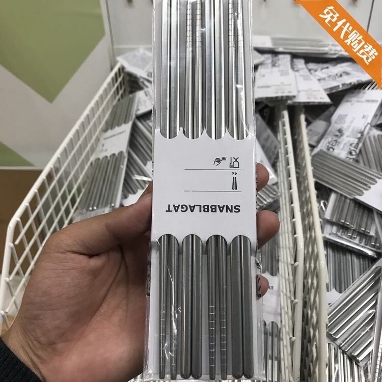 SET 8 ĐÔI ĐŨA INOX SNABBLAGAT – HÀNG IKEA CHÍNH HÃNG