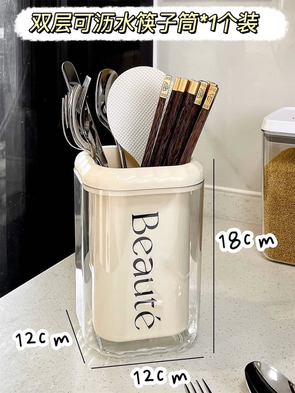 Ống Đựng Đũa Thìa Có Lỗ Thoát Nước