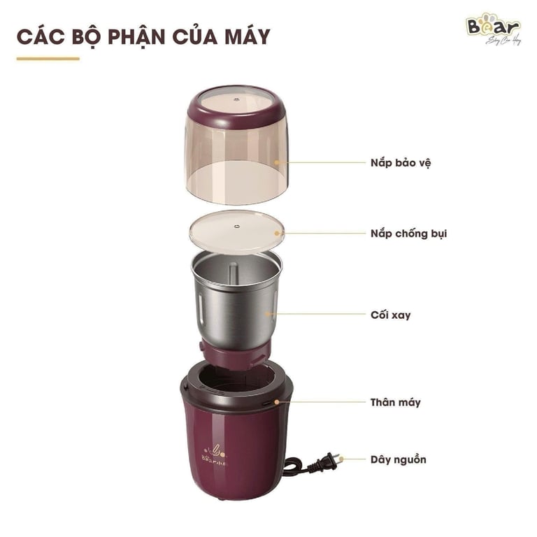 MÁY XAY BỘT KHÔ BEAR-MDJ- A02G3