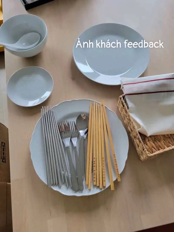 SET 8 ĐÔI ĐŨA INOX SNABBLAGAT – HÀNG IKEA CHÍNH HÃNG