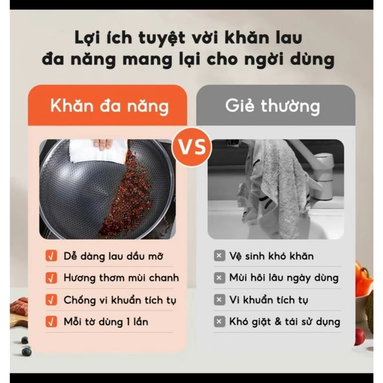 Khăn ướt lau bếp Kitchen Wipes