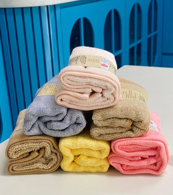 SET 6 KHĂN MẶT SỢI TRE CAO CẤP HÀNG NHẬT