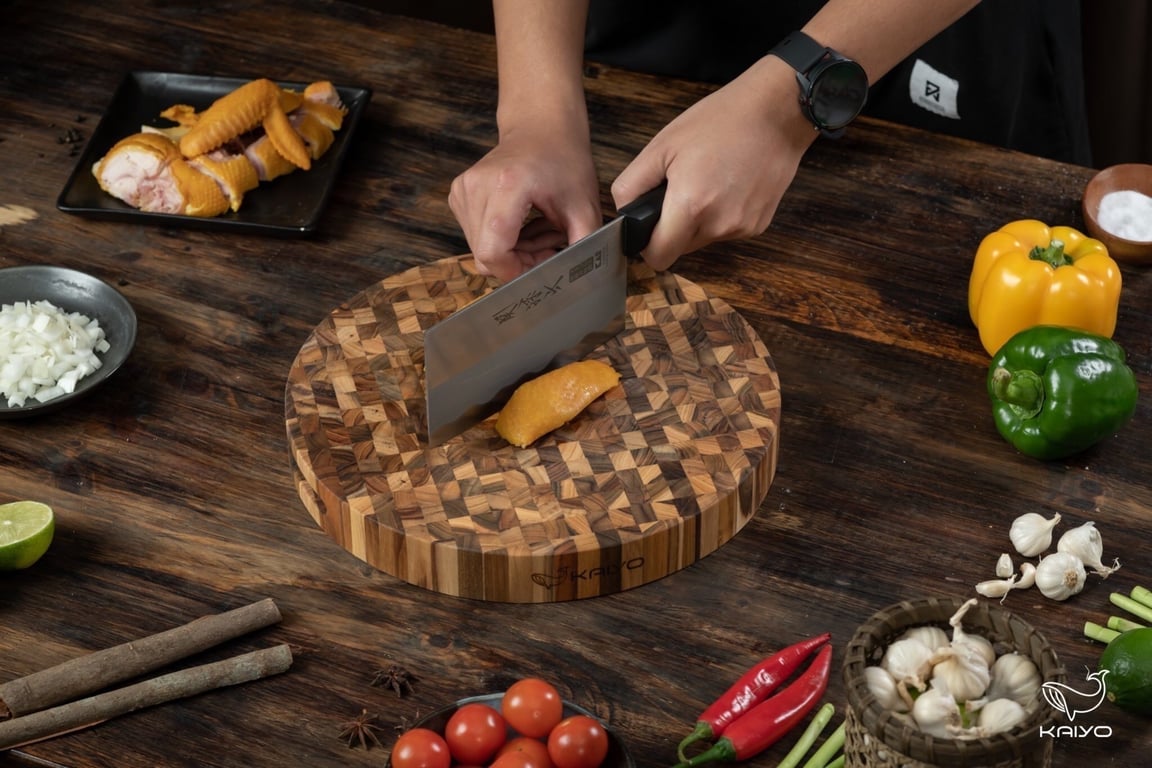 THỚT GỖ ĐẦU CÂY TEAK KAIYO