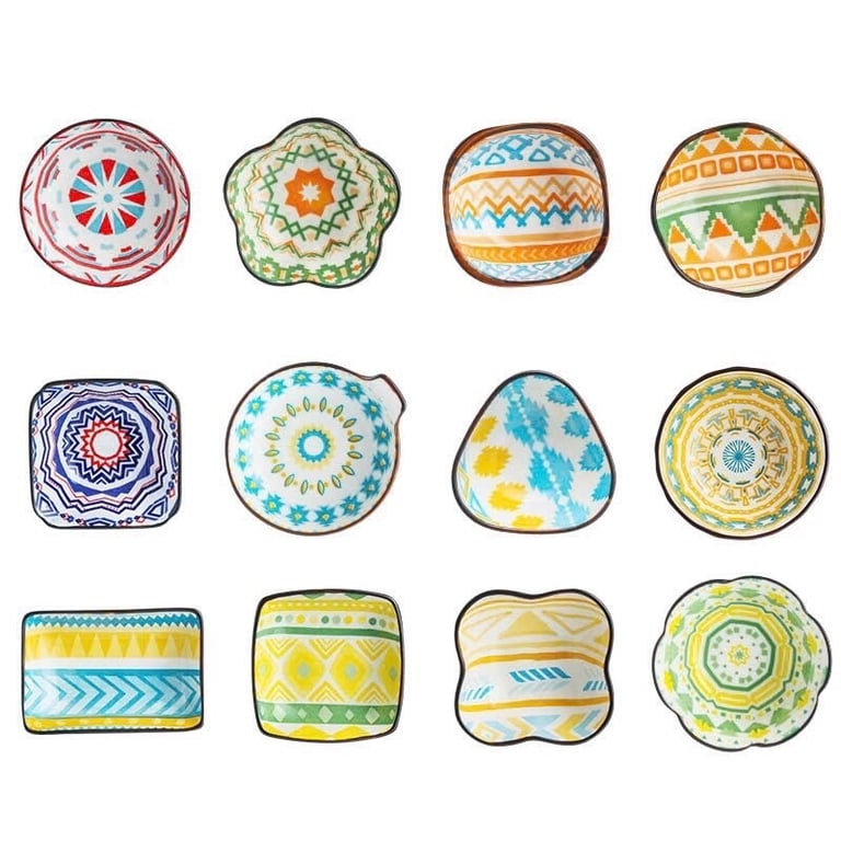 Set bát chấm mẫu hoa/ cá 6 &12 bát