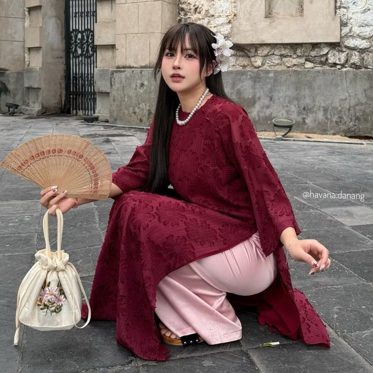 Áo vân lông đỏ hot (mượn c P Anh)